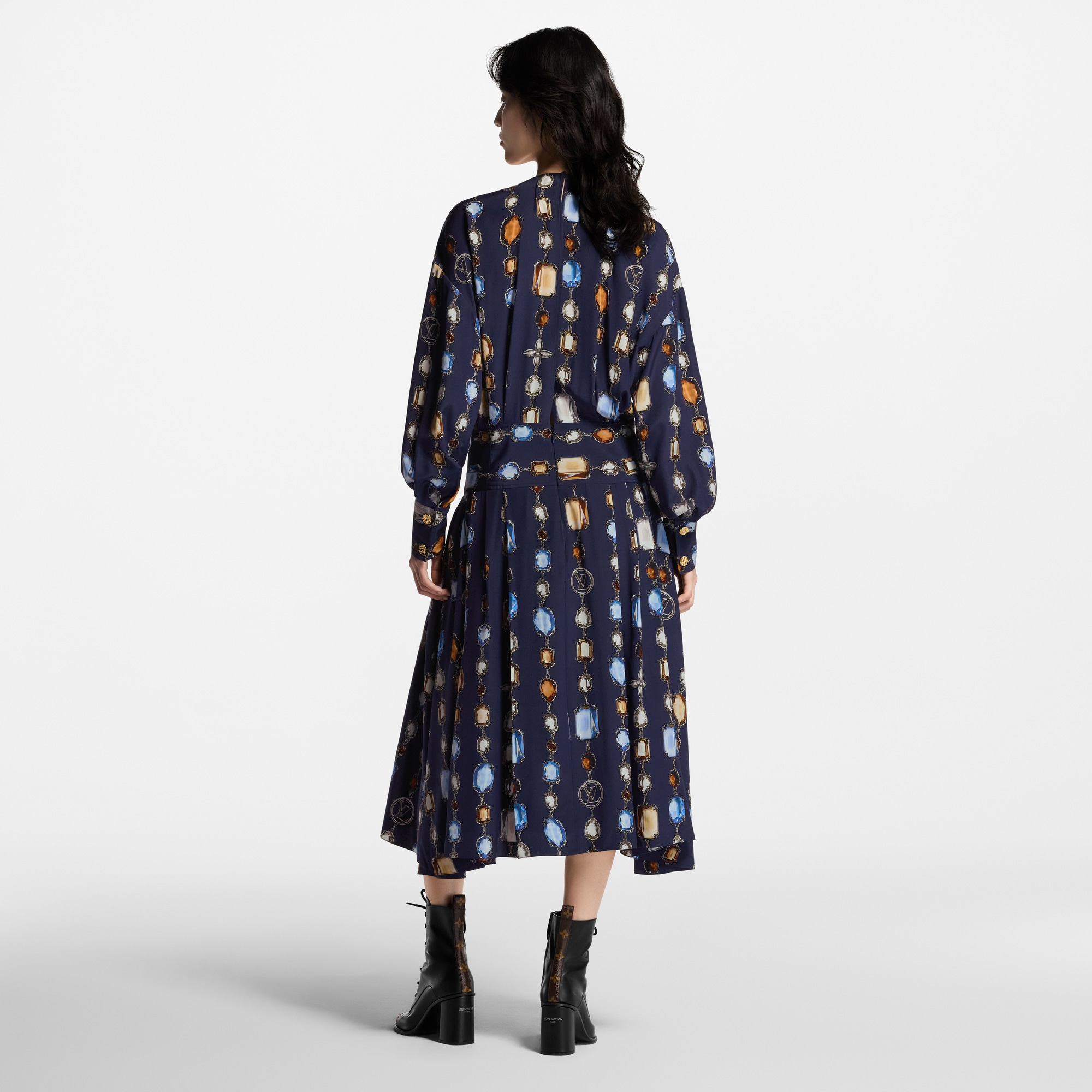  Prêt-à-Porter Robes Robe manches longues à collier | Louis Vuitton ® (Zoom produit)