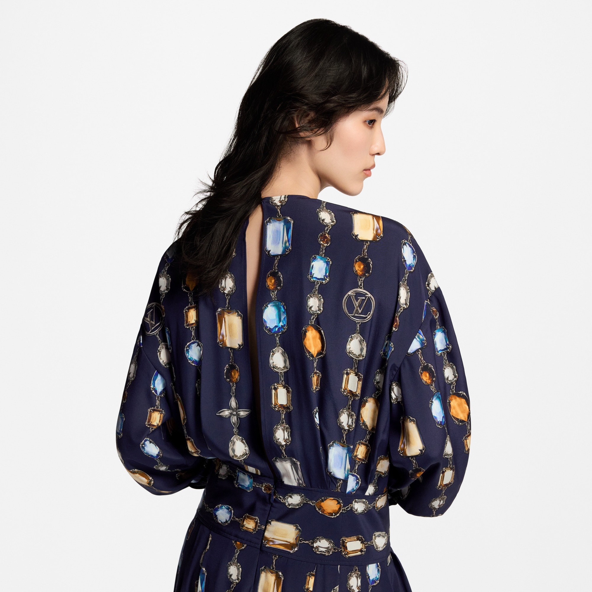  Prêt-à-Porter Robes Robe manches longues à collier | Louis Vuitton ® (Zoom produit)
