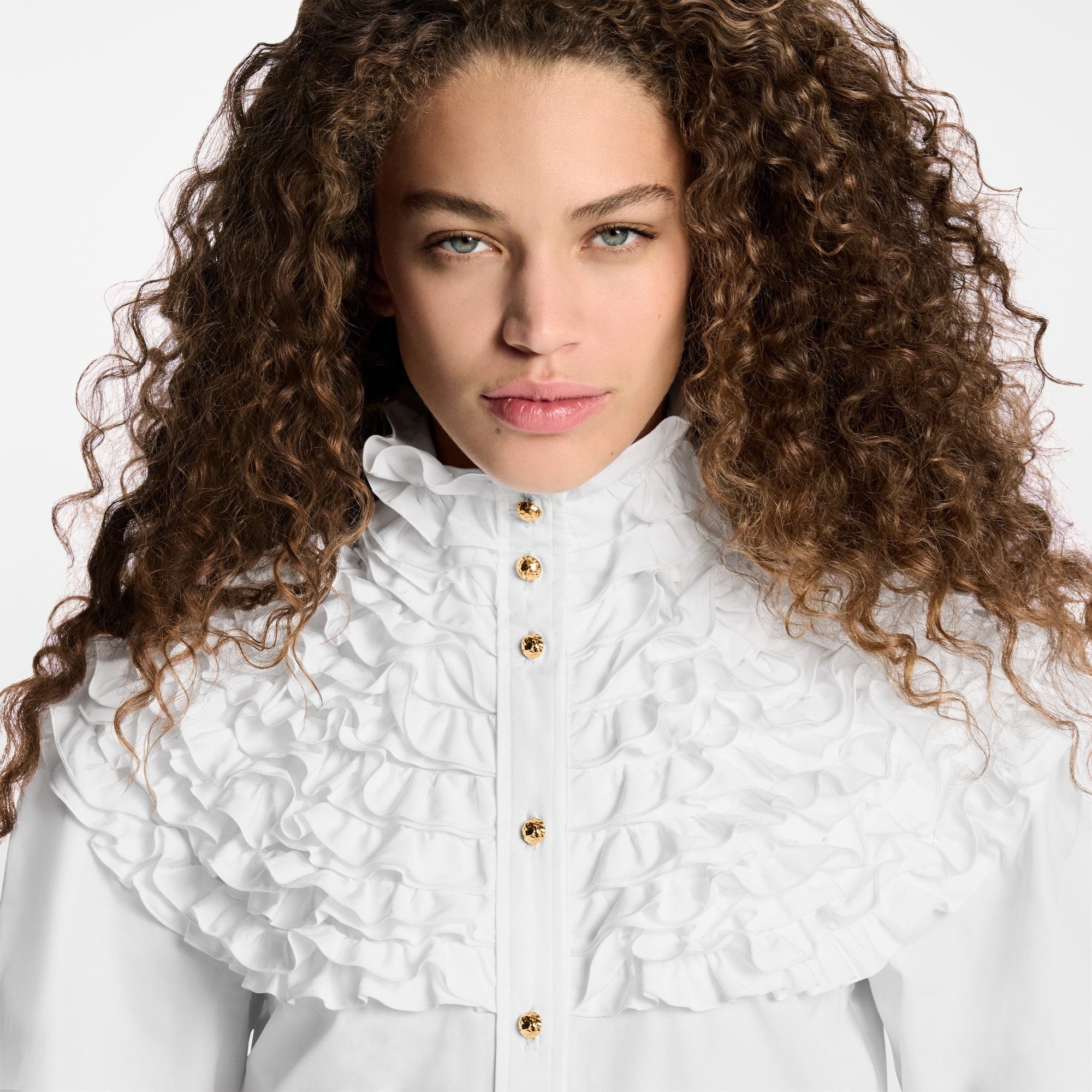  Ready-to-Wear Tops Ruffle Neck Shirt | Louis Vuitton ® (Product zoom)