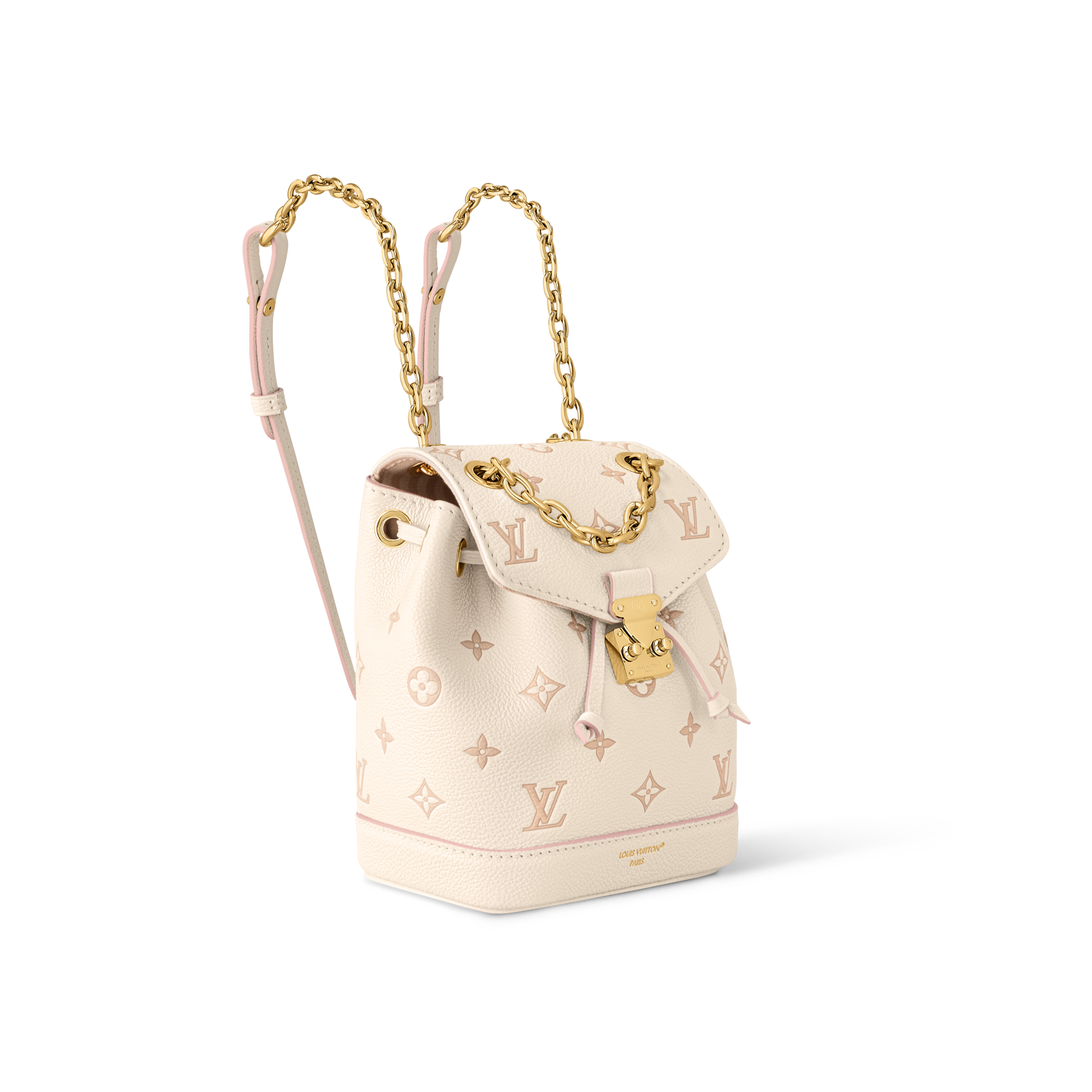 Cuir Monogram Empreinte Bicolore Petite Maroquinerie Portefeuilles sur Chaîne et Micro Sac Sac à dos Nano Noé | Louis Vuitton ® (Zoom produit)