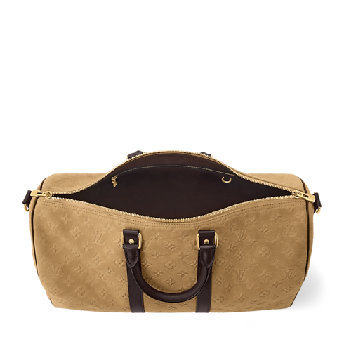 Monogram Suede Sacs de voyage et Bagages roulants Sacs de voyage Sac Keepall Bandoulière 45 | Louis Vuitton ® (Zoom produit)