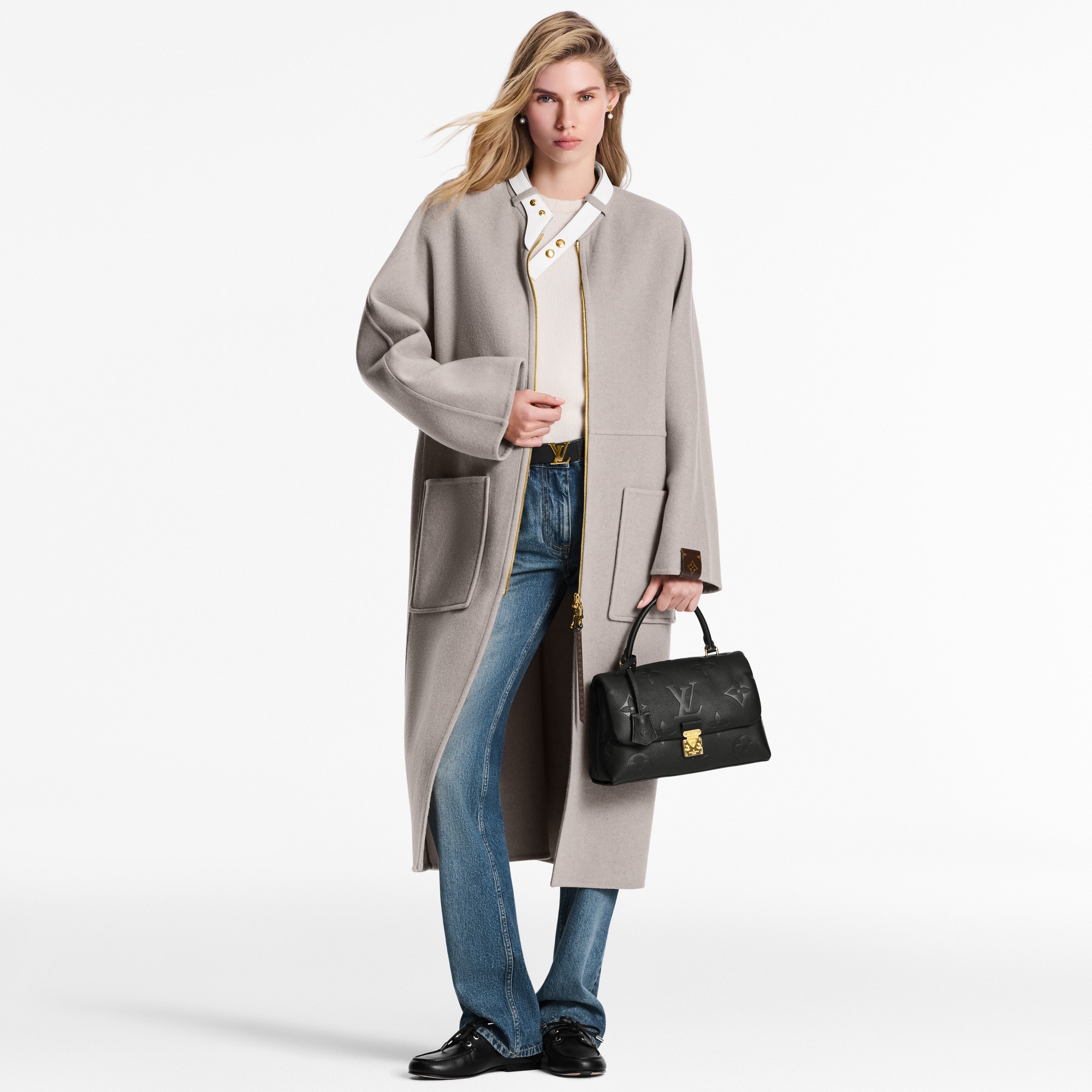 Sac Madeleine MM Cuir Monogram Empreinte Femme Sacs à Main