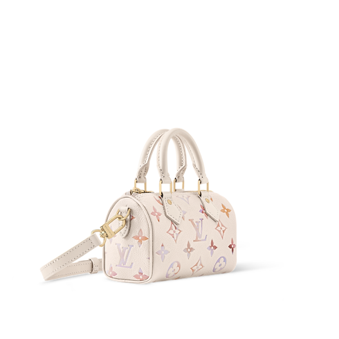 Cuir Monogram Empreinte Petite Maroquinerie Portefeuilles sur Chaîne et Micro Sac Sac Nano Speedy | Louis Vuitton ® (Zoom produit)