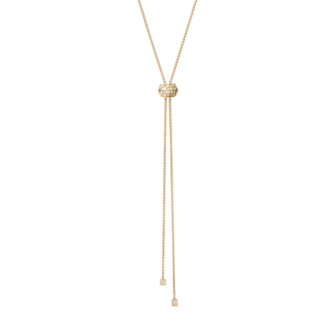 Catégories Colliers et Pendentifs Sautoir pendentif Le Damier de Louis Vuitton, or jaune et diamants | Louis Vuitton ® (Zoom produit)