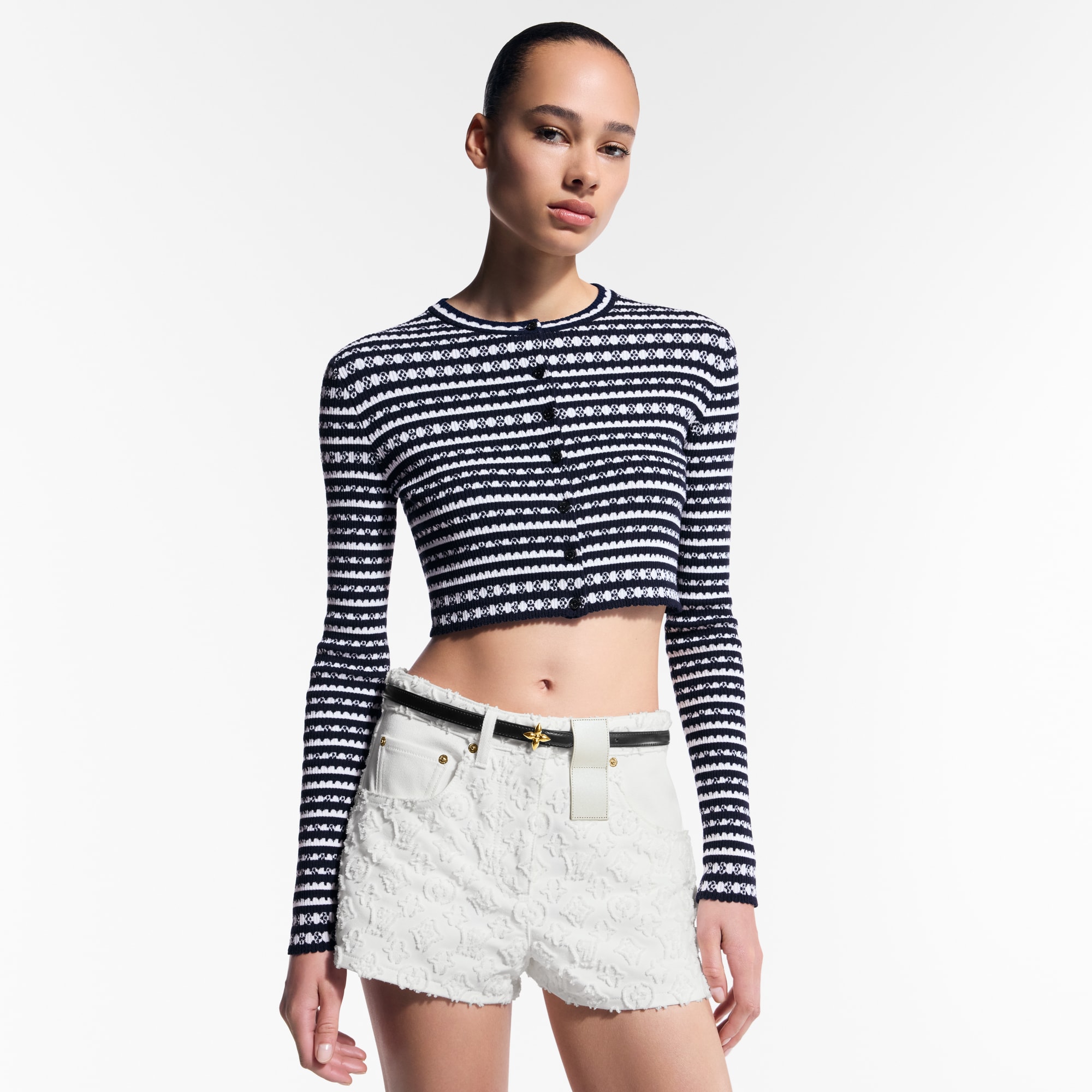  Ready-to-Wear Knitwear Scallop Stripe Cardigan  | Louis Vuitton ® (Product zoom)