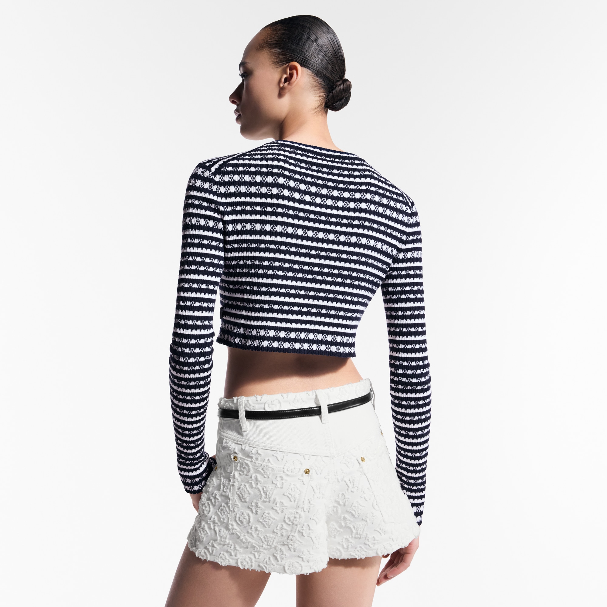  Ready-to-Wear Knitwear Scallop Stripe Cardigan  | Louis Vuitton ® (Product zoom)