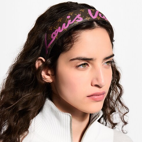S00 Accessoires Accessoires pour Cheveux Serre-tête LV Script | Louis Vuitton ® (Zoom produit)