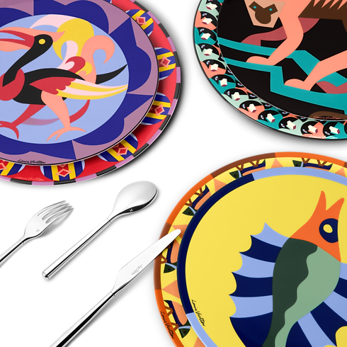 Maison et Art de la Table Art de le Table Set de 6 assiettes à dîner Animali Fantastici | Louis Vuitton ® (Zoom produit)