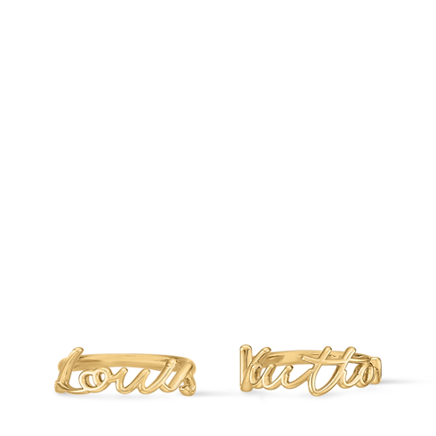 S00 Bijoux Fantaisie Bagues, Broches et Autres Set de bagues LV Script | Louis Vuitton ® (Zoom produit)