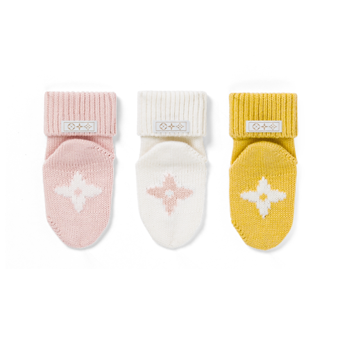 S00 Cadeaux pour Bébés } Set de trois paires de chaussettes | Louis Vuitton ® (Zoom produit)