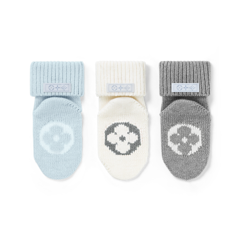 S00 Cadeaux pour Bébés } Set de trois paires de chaussettes | Louis Vuitton ® (Zoom produit)