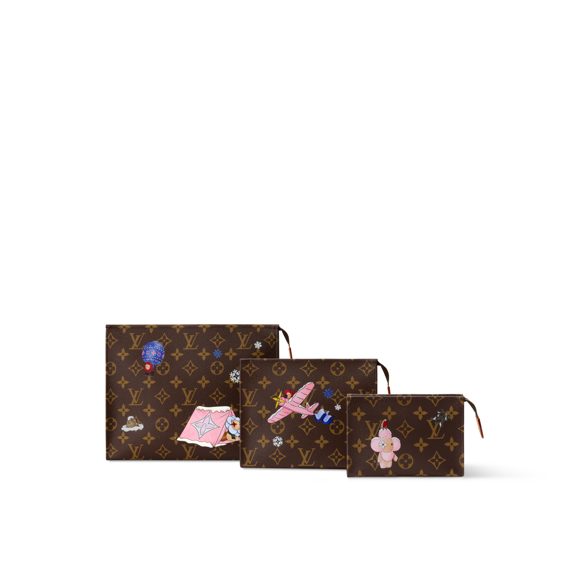 Monogram Voyage Accessoires de voyage Set de trois poches Toilette | Louis Vuitton ® (Zoom produit)