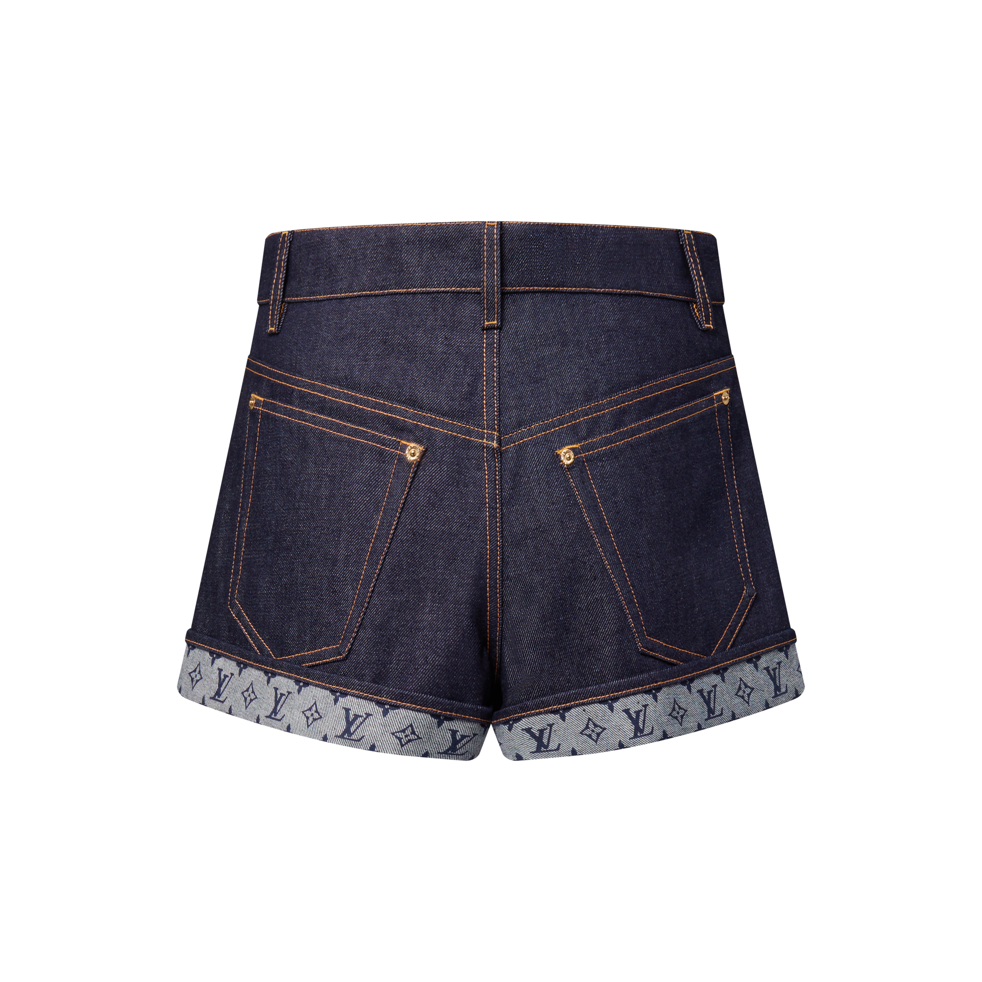  Prêt-à-Porter Jupes et Shorts Short court à ourlets en denim | Louis Vuitton ® (Zoom produit)