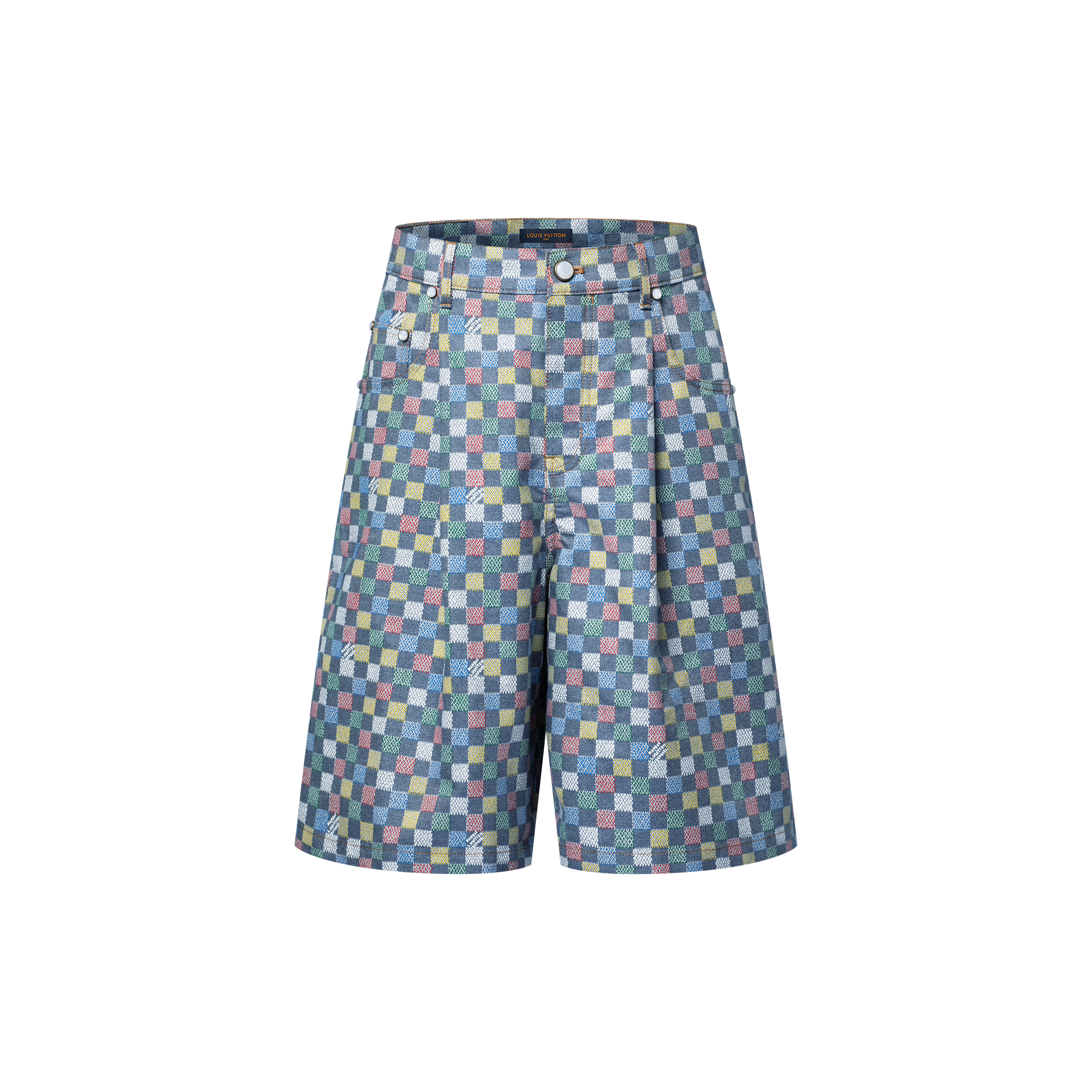  Prêt-à-Porter Denim Short Damier ample en chambray | Louis Vuitton ® (Zoom produit)