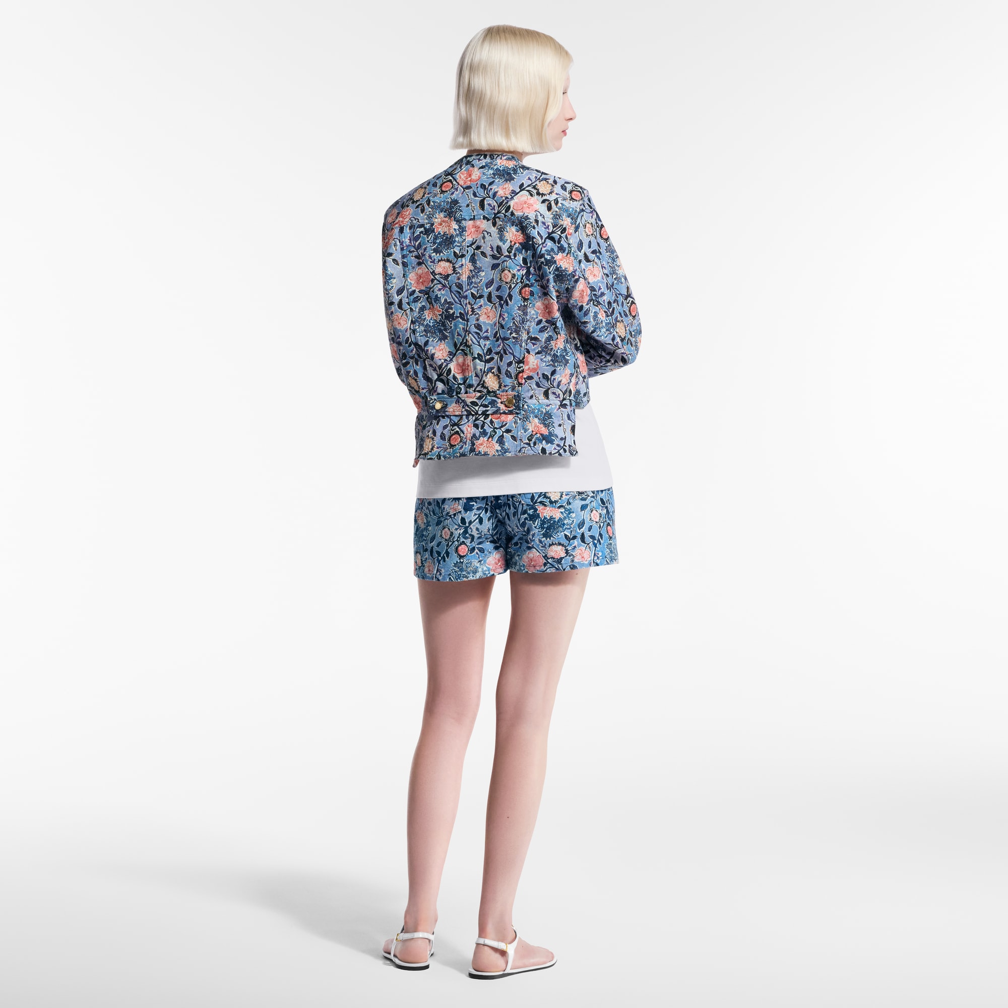  Prêt-à-Porter Jupes et Shorts Short en denim à motif floral | Louis Vuitton ® (Zoom produit)