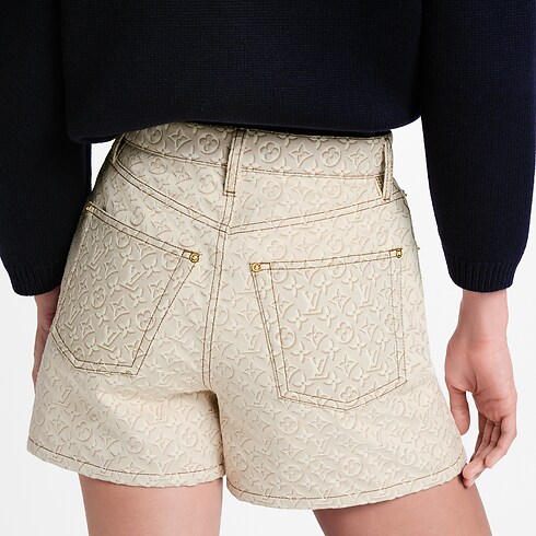 Prêt-à-Porter Jupes et Shorts Short en denim Monogram 3D | Louis Vuitton ® (Zoom produit)