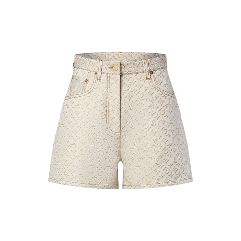 Prêt-à-Porter Jupes et Shorts Short en denim Monogram 3D | Louis Vuitton ® (Zoom produit)