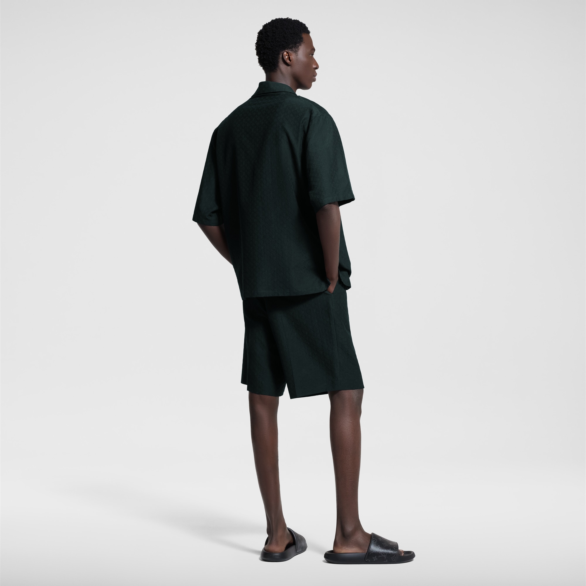  Prêt-à-Porter Pantalons Short habillé à motif Mini Monogram en soie et coton | Louis Vuitton ® (Zoom produit)