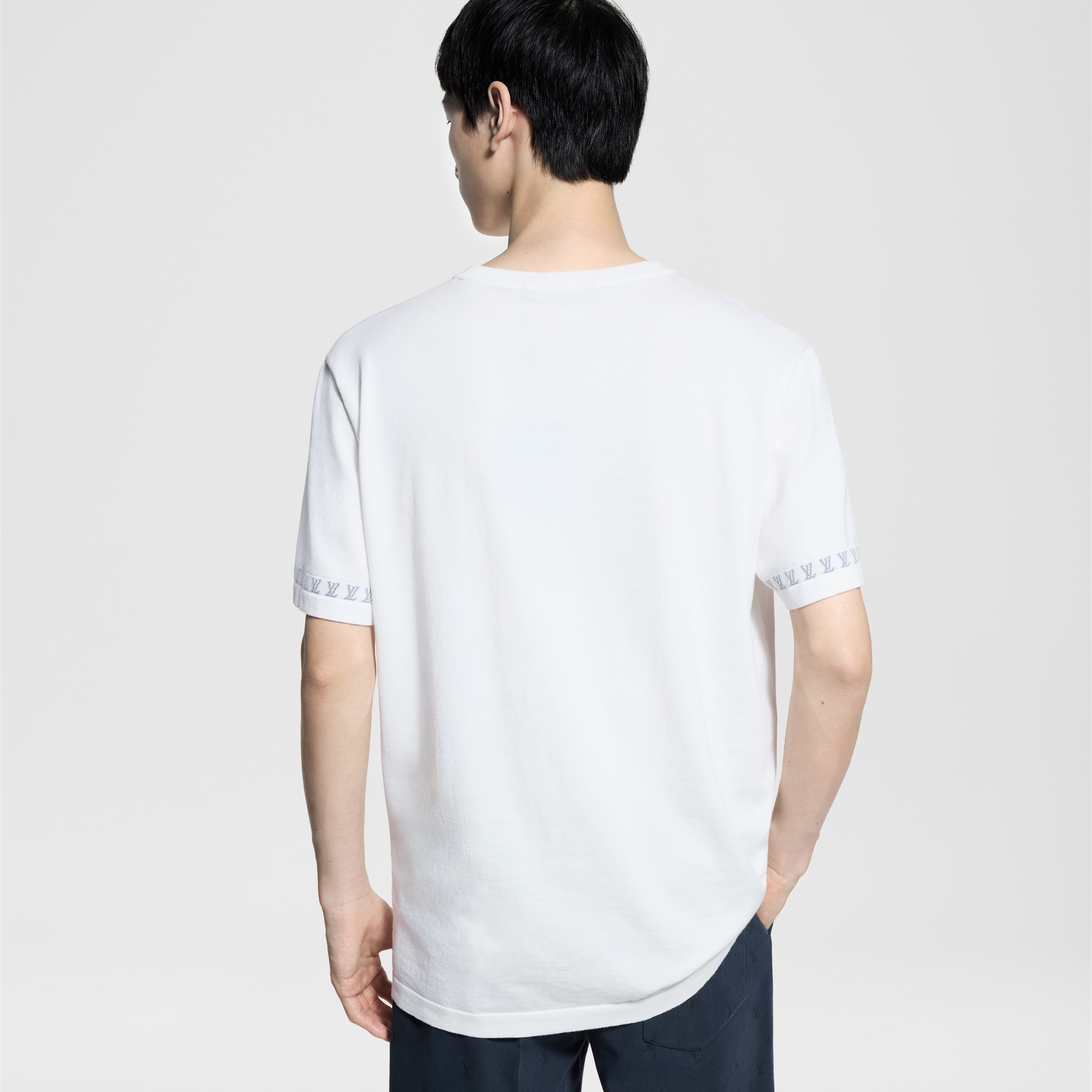  Ready-to-Wear All Ready-to-Wear Short-Sleeved Cotton Crewneck | Louis Vuitton ® (Product zoom)