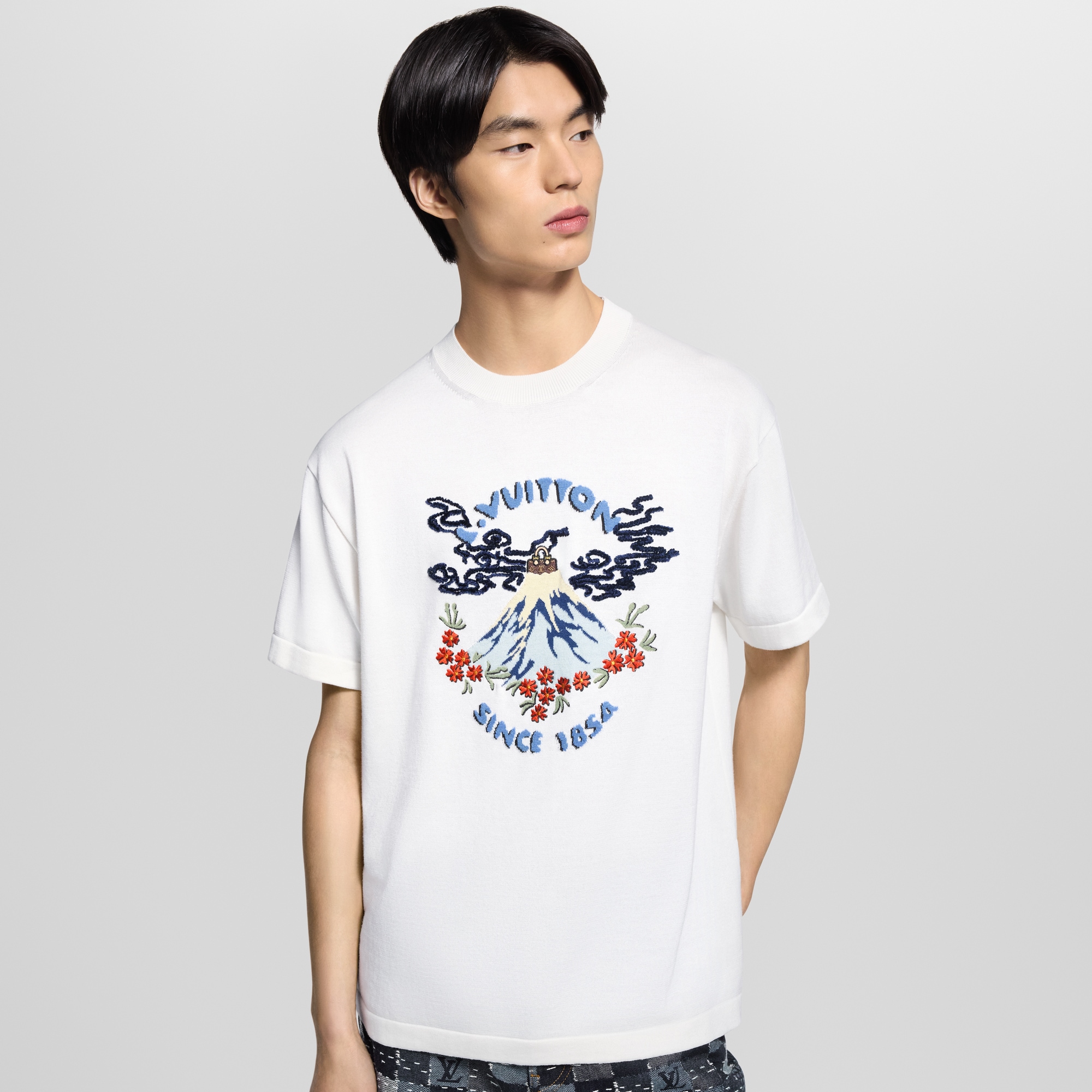  Ready-to-Wear All Ready-to-Wear Short-Sleeved Knitted Crewneck | Louis Vuitton ® (Product zoom)