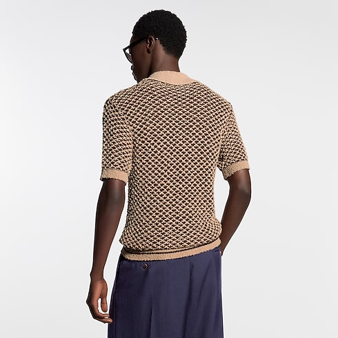 Ready-to-Wear T-Shirts and Polos Short-Sleeved Knitted Mesh Polo | Louis Vuitton ® (Product zoom)