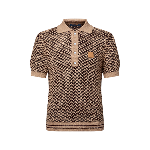 Ready-to-Wear T-Shirts and Polos Short-Sleeved Knitted Mesh Polo | Louis Vuitton ® (Product zoom)