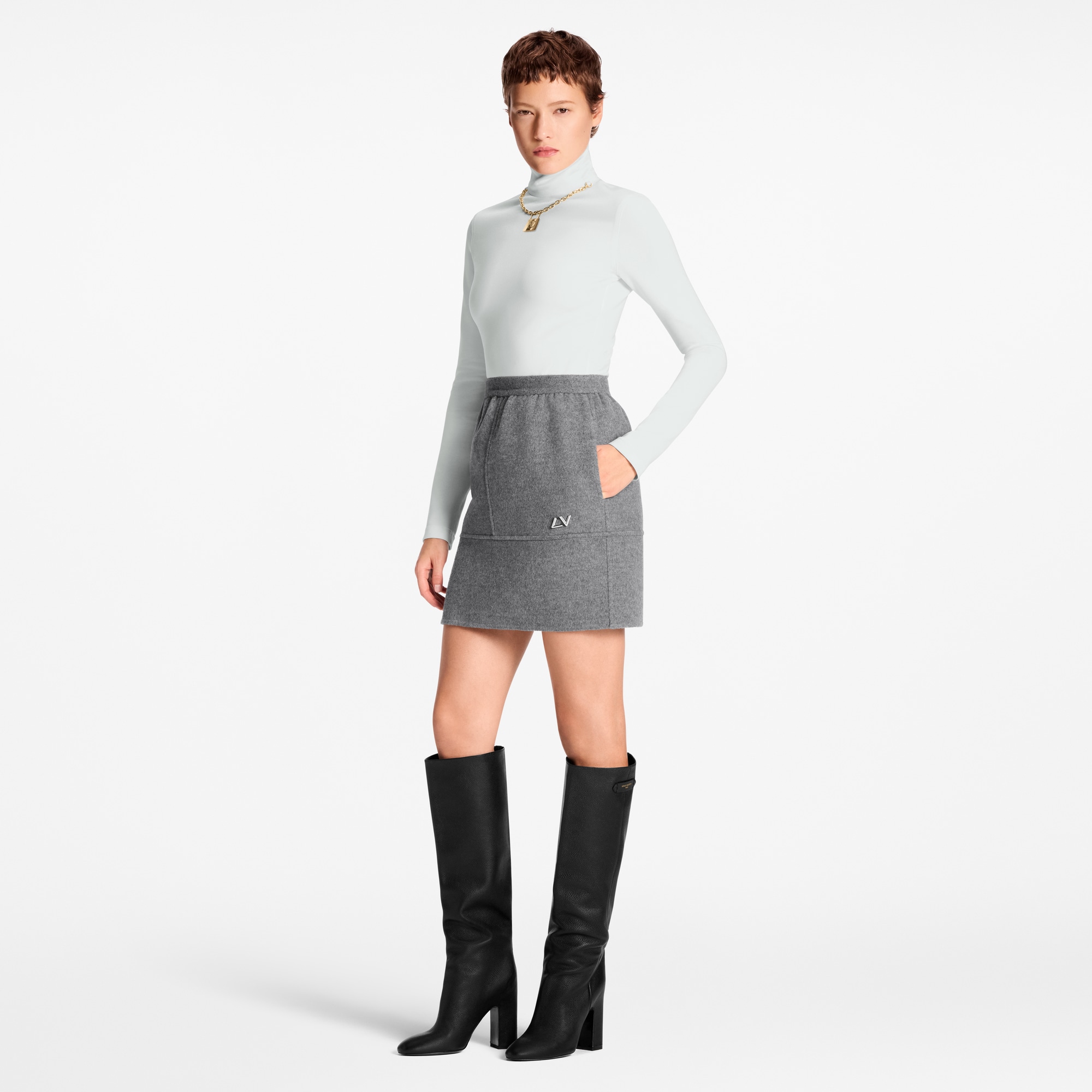  Ready-to-Wear Skirts and Shorts Signature Charm Double Face Skirt | Louis Vuitton ® (Product zoom)