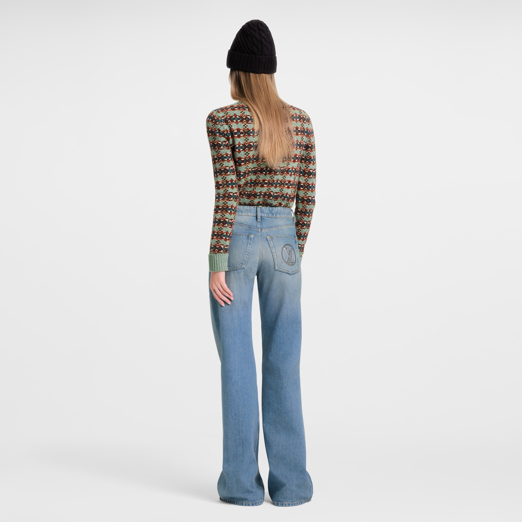  Ready-to-Wear Pants Signature Sequin Slim-Fit Jeans  | Louis Vuitton ® (Product zoom)