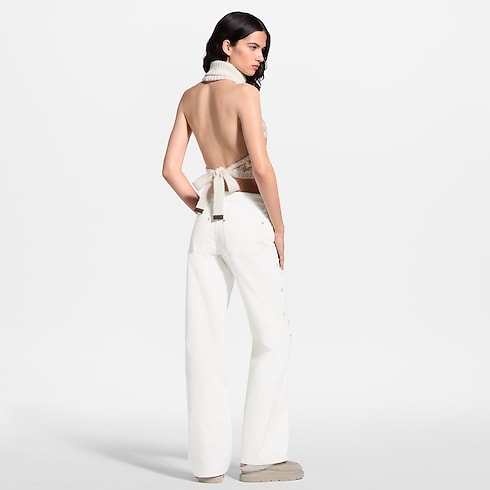 Prêt-à-Porter Pantalons et Shorts Signature Sequin Wide-Leg Jeans | Louis Vuitton ® (Zoom produit)