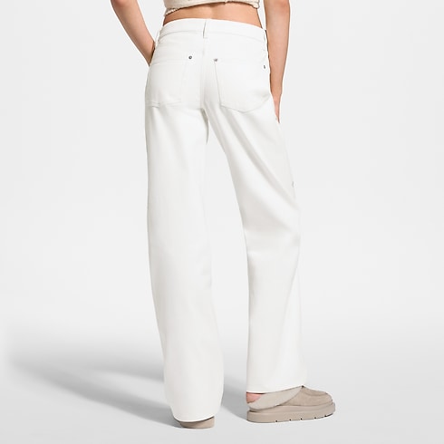 Prêt-à-Porter Pantalons et Shorts Signature Sequin Wide-Leg Jeans | Louis Vuitton ® (Zoom produit)