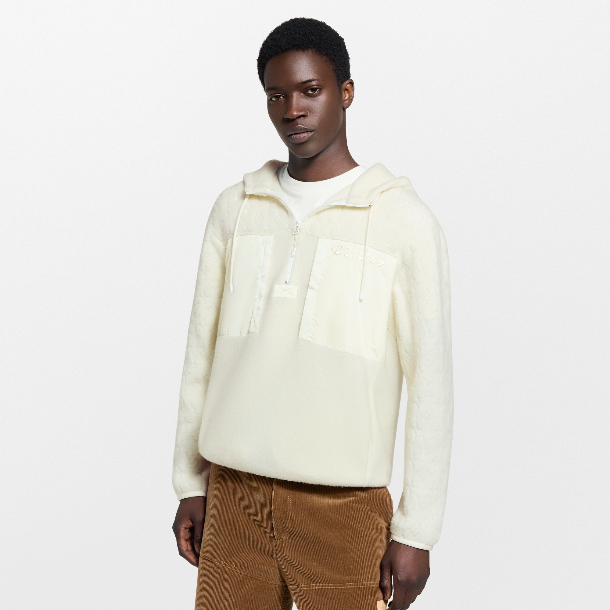  For Men LV Ski Signature Technical Wool Pile Hoodie | Louis Vuitton ® (Product zoom)