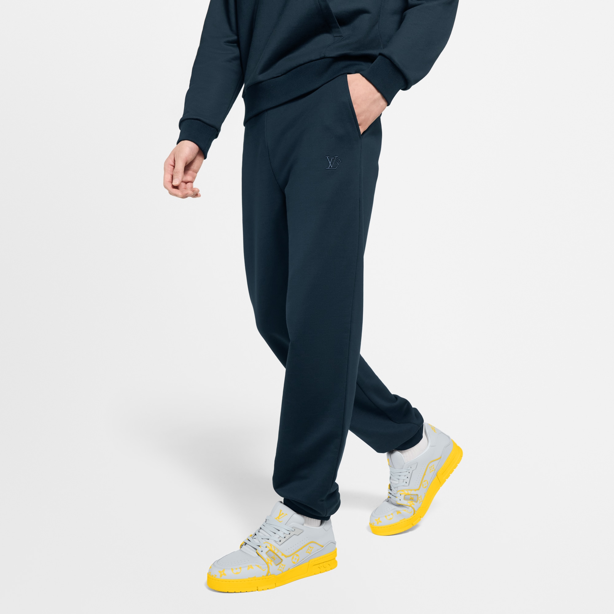  Ready-to-Wear All Ready-to-Wear Silk Blend Signature Track Pants | Louis Vuitton ® (Product zoom)
