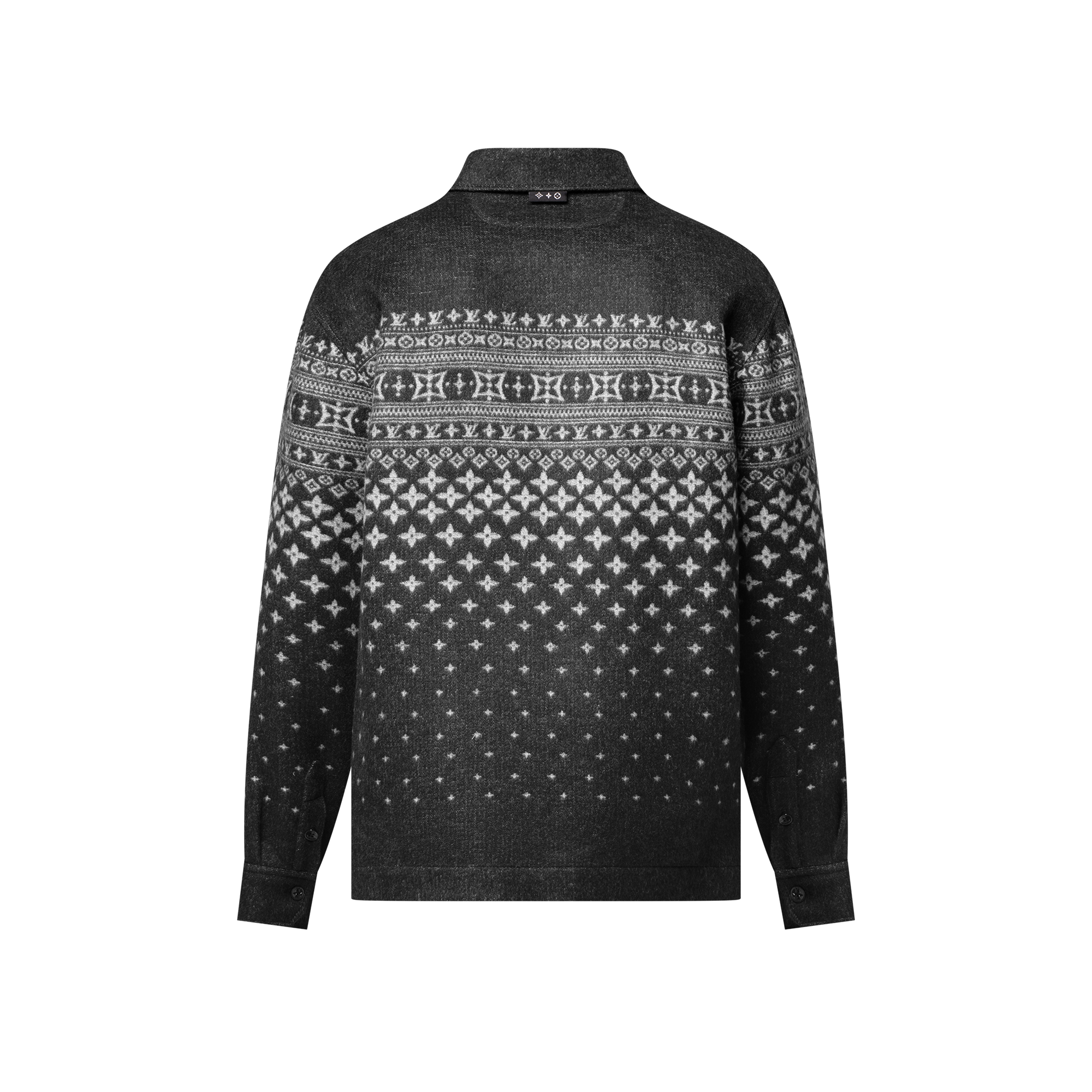  Ready-to-Wear All Ready-to-Wear Silk, Cashmere And Wool-Blend Double-Face Jacquard Overshirt | Louis Vuitton ® (Product zoom)