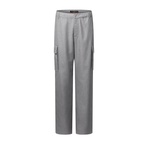 Ready-to-Wear All Ready-to-Wear Silk Cashmere Tailored Drawstring Cargo Pants | Louis Vuitton ® (Product zoom)