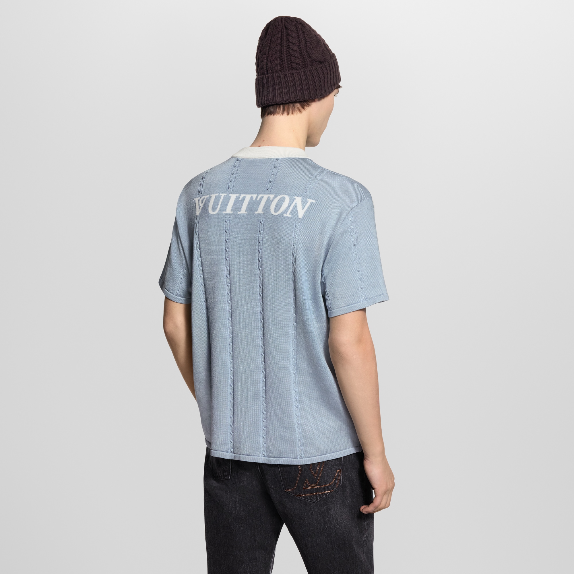  Ready-to-Wear All Ready-to-Wear Silk-Cotton Short-Sleeved Crewneck | Louis Vuitton ® (Product zoom)