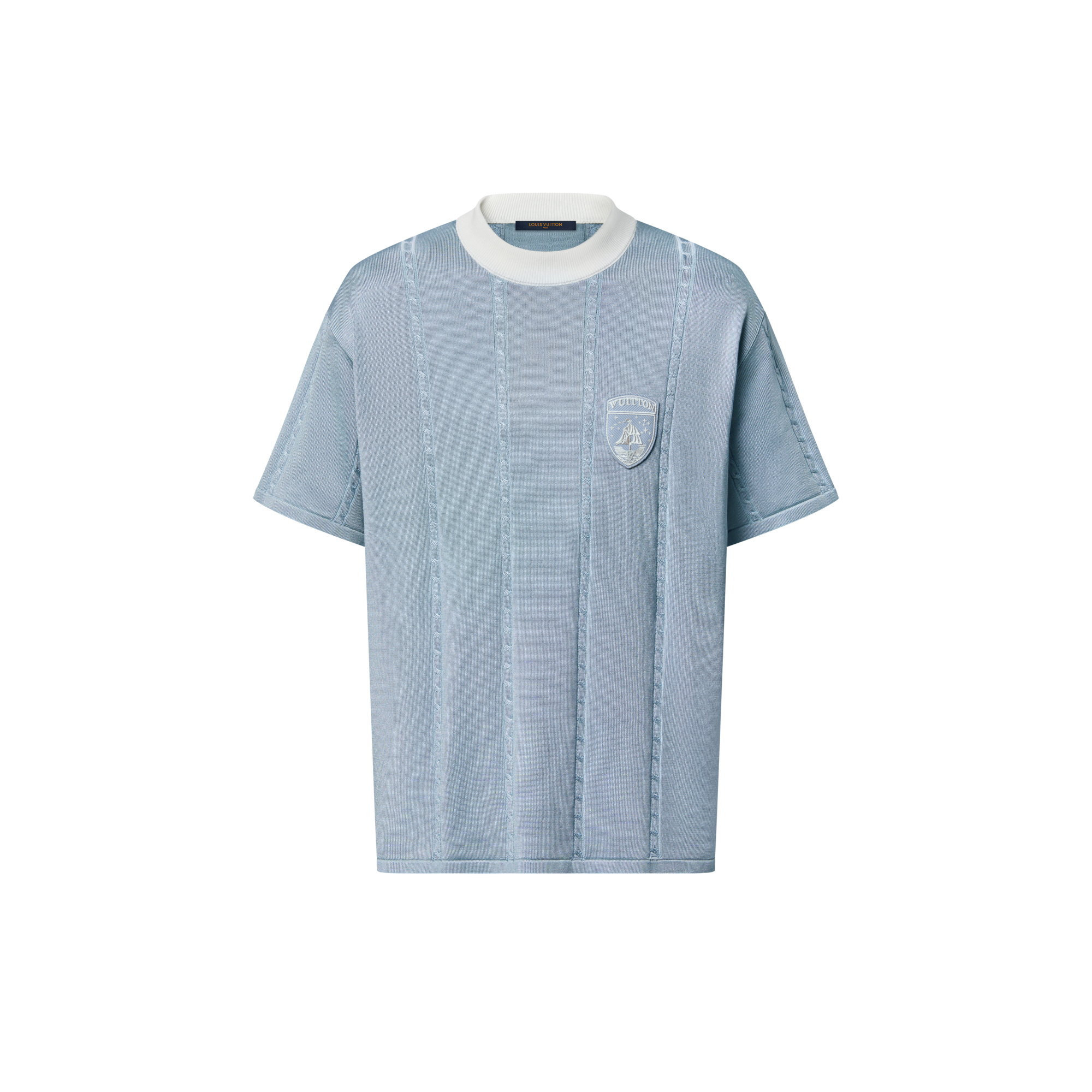  Ready-to-Wear All Ready-to-Wear Silk-Cotton Short-Sleeved Crewneck | Louis Vuitton ® (Product zoom)