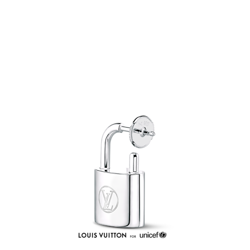 Categories Earrings Silver Lockit Earring, Sterling Silver - Per Unit | Louis Vuitton ® (Product zoom)