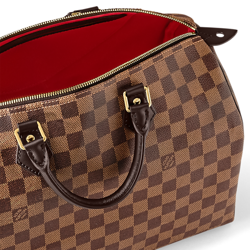 Damier Ebene Handbags All Handbags Speedy 35 | Louis Vuitton ® (Product zoom)