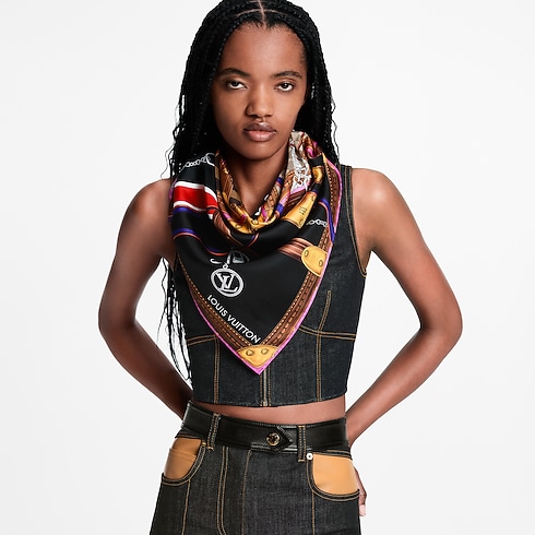 S00 Accessories Silk Squares and Bandeaus Strap And Trunk Square 90 | Louis Vuitton ® (Product zoom)