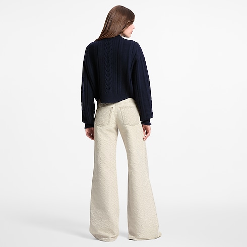 Ready-to-Wear Knitwear Strap Front Cable-Knit Cardigan | Louis Vuitton ® (Product zoom)