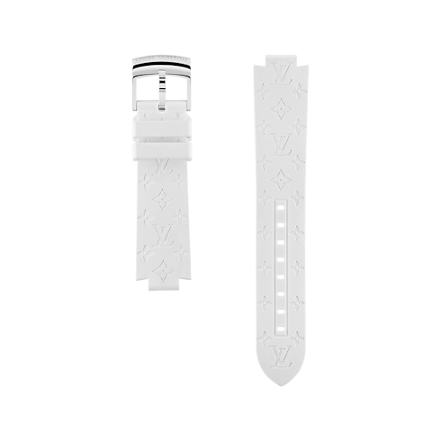 Montres Connectees Montres Connectées Bracelets & Accessoires STRAP TAMBOUR RUBBER WHITE M/M | Louis Vuitton ® (Zoom produit)