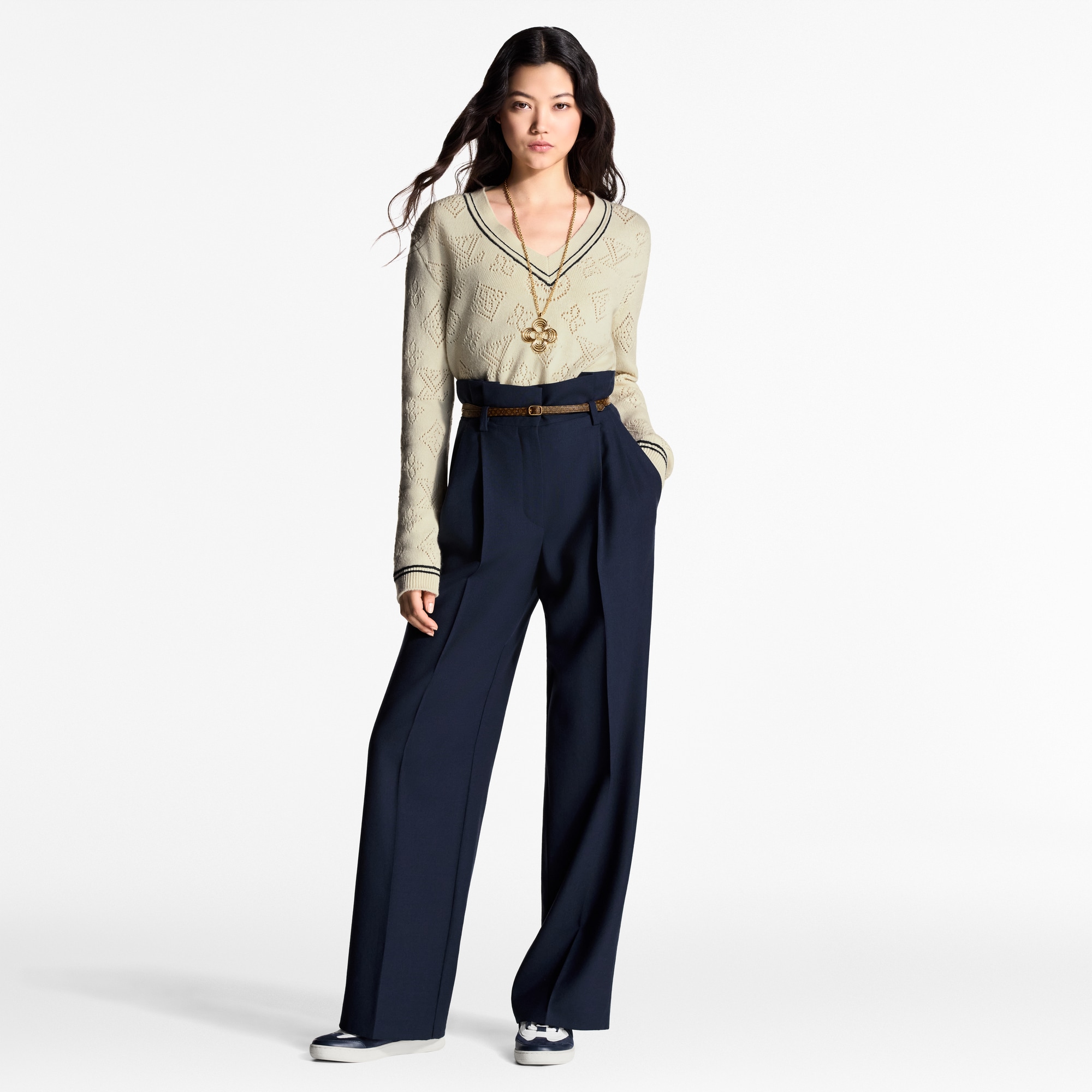  Ready-to-Wear Knitwear Stripe Accent Pullover  | Louis Vuitton ® (Product zoom)