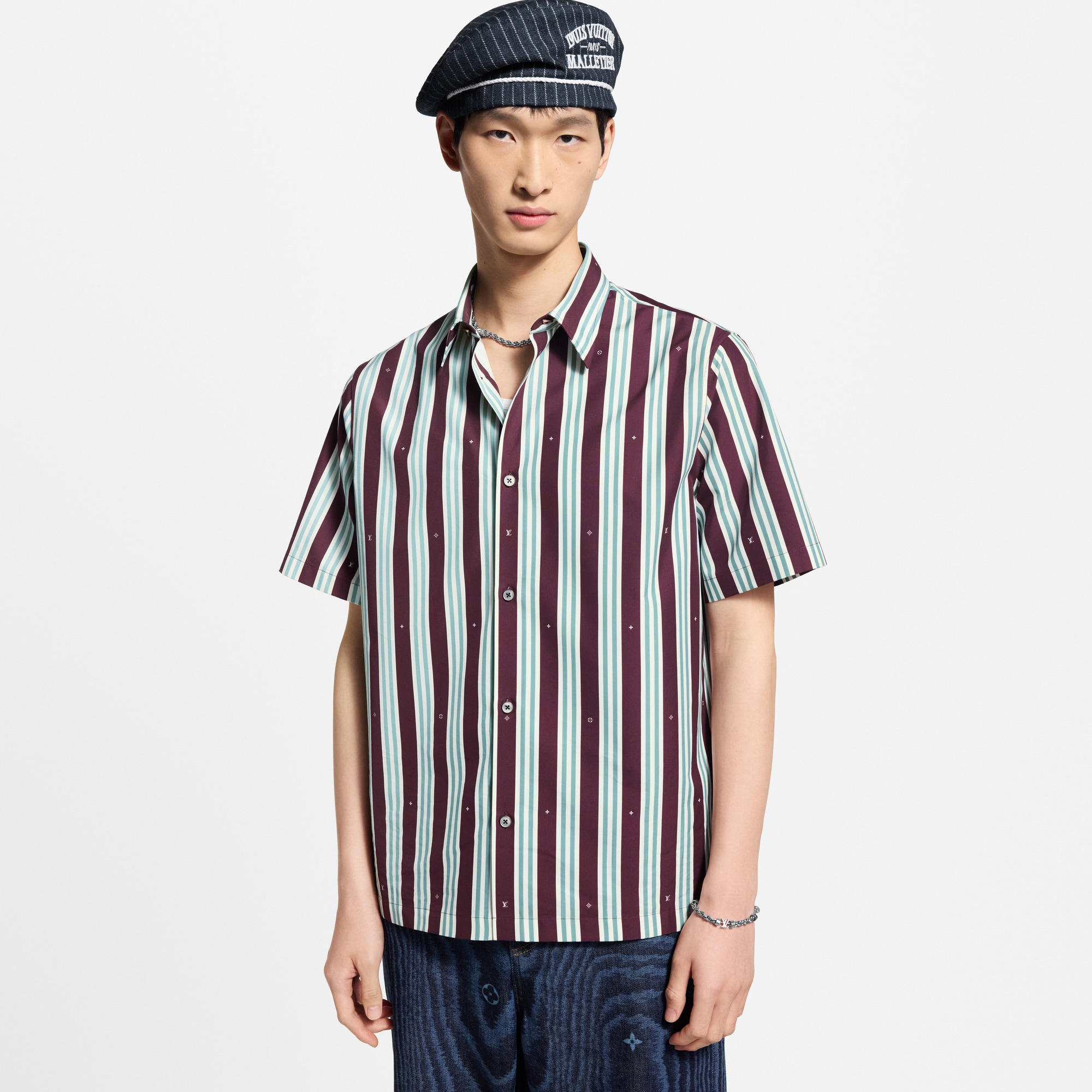  Ready-to-Wear Shirts Striped Short-Sleeved Shirt | Louis Vuitton ® (Product zoom)