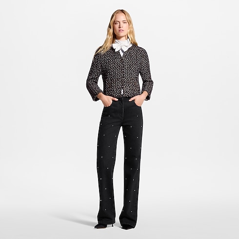 Ready-to-Wear Pants and Shorts Stud Detail Jeans | Louis Vuitton ® (Product zoom)