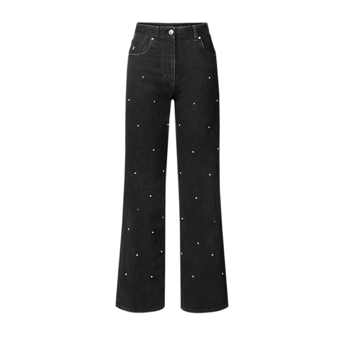 Ready-to-Wear Pants and Shorts Stud Detail Jeans | Louis Vuitton ® (Product zoom)