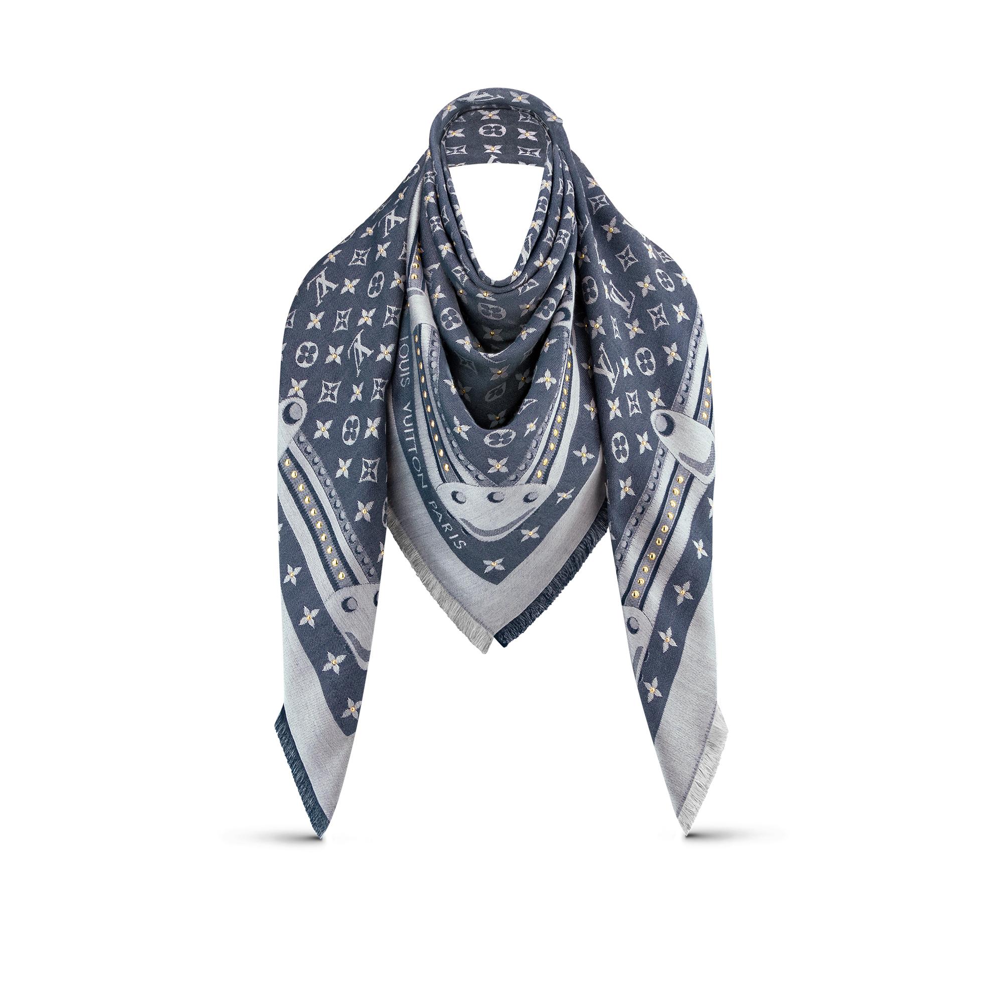 Studdy Denim Monogram Shawl - WOMEN 
