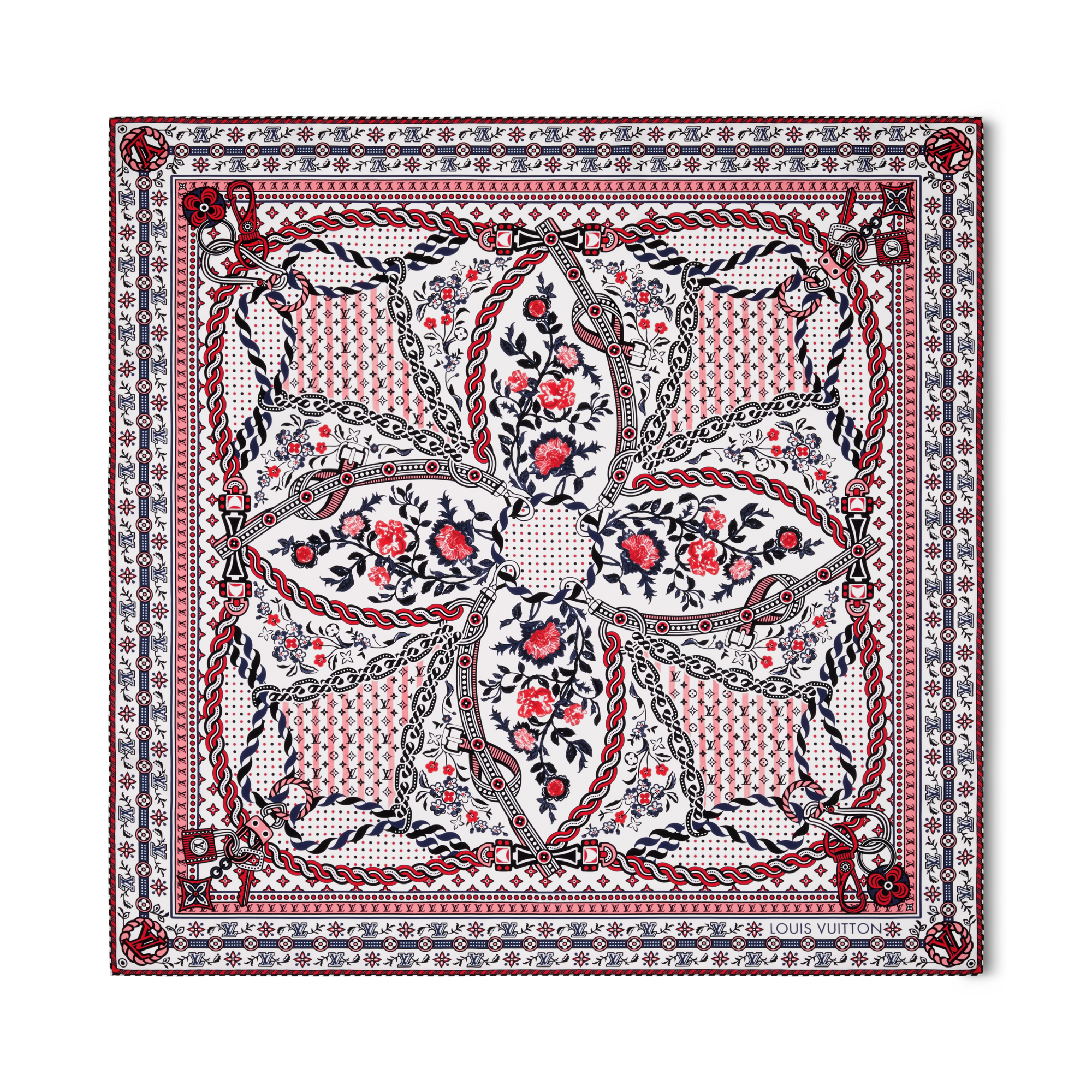 S00 Accessories Silk Squares and Bandeaus  Summer Garden Square 90 | Louis Vuitton ® (Product zoom)