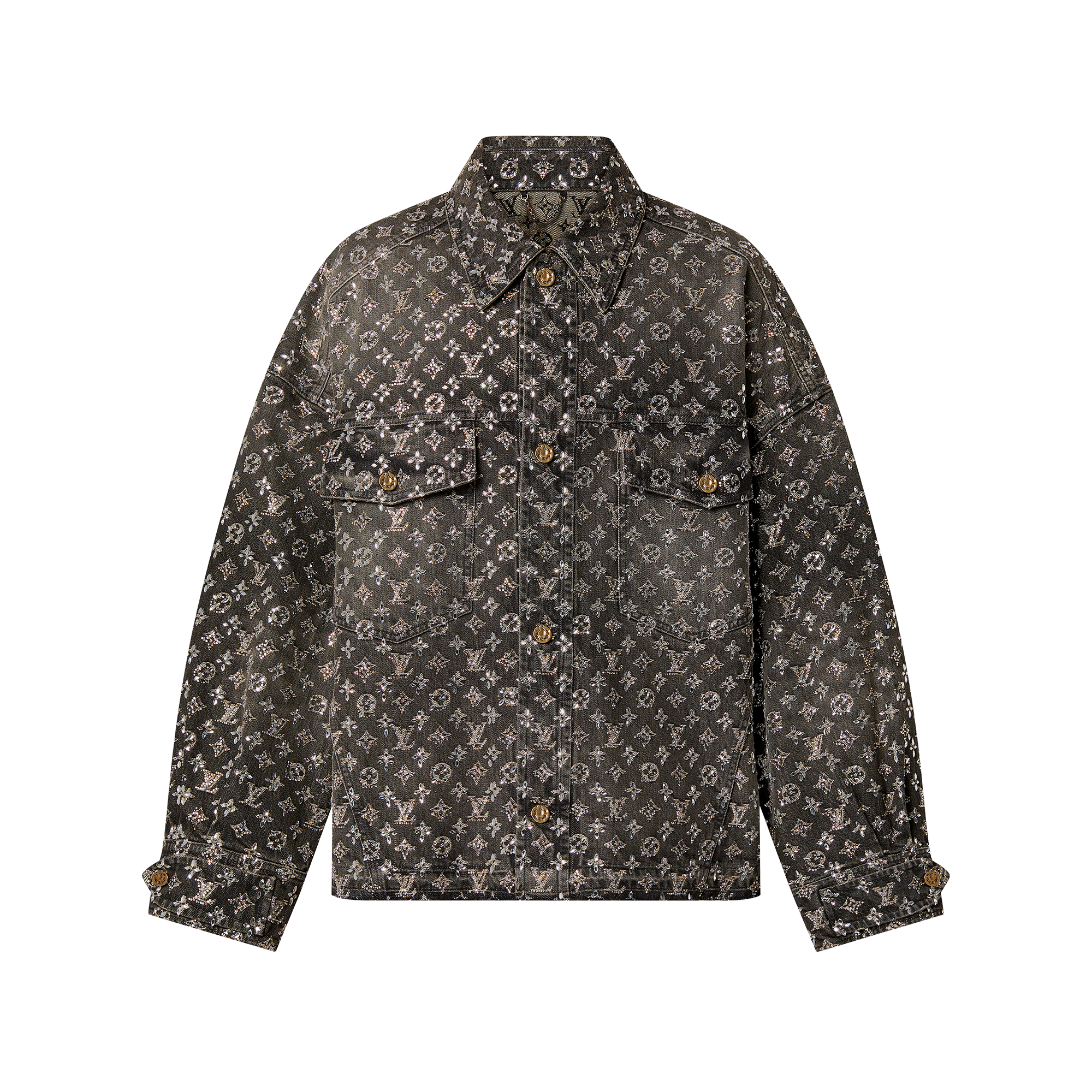  Prêt-à-Porter Manteaux et Blousons Surchemise brodée en denim Monogram - réalisée sur commande | Louis Vuitton ® (Zoom produit)