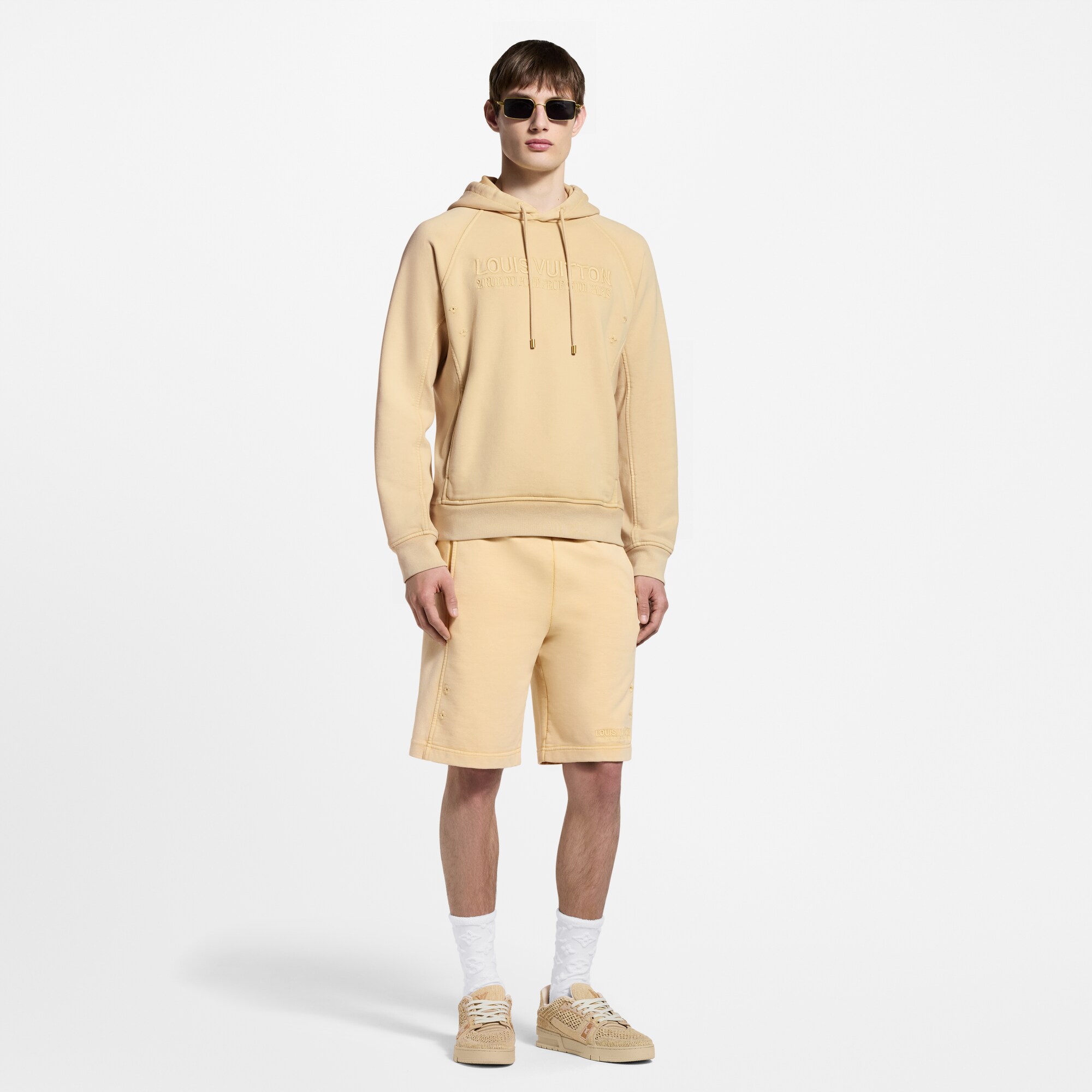  Prêt-à-Porter Maille et Sweatshirts Sweat à capuche délavé avec détails côtelés | Louis Vuitton ® (Zoom produit)