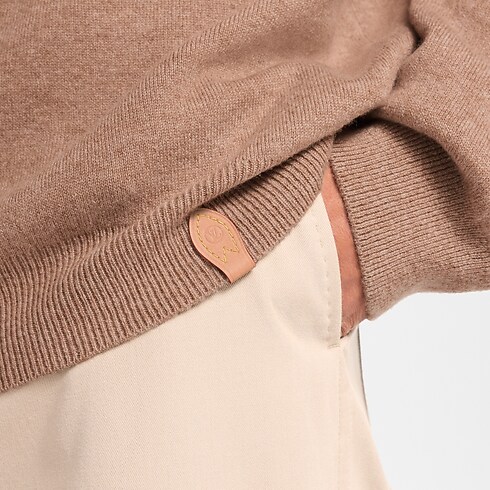 Prêt-à-Porter Maille et Sweatshirts Sweat à capuche en cachemire avec détails en cuir naturel | Louis Vuitton ® (Zoom produit)